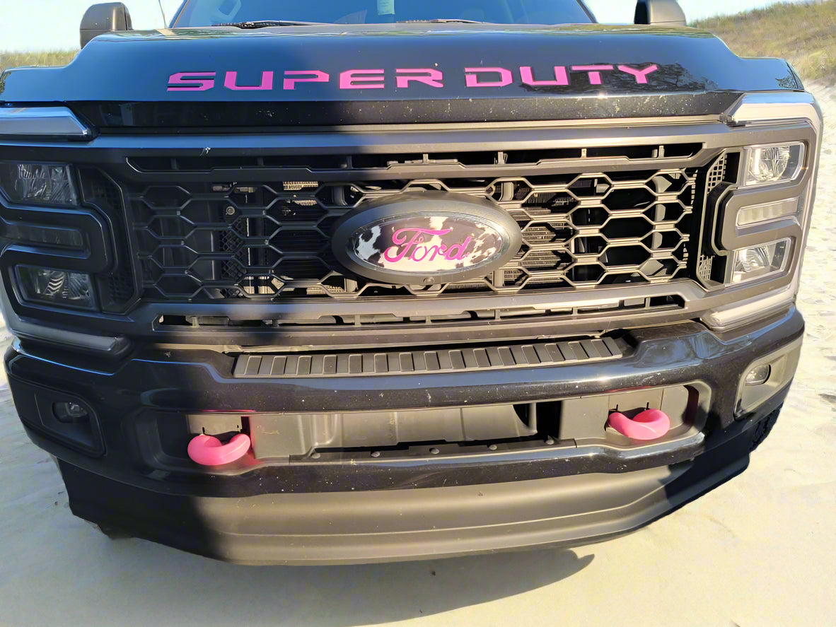 Flex-Fit Tow Hook Covers compatible with 2017-2025 Ford SuperDuty
