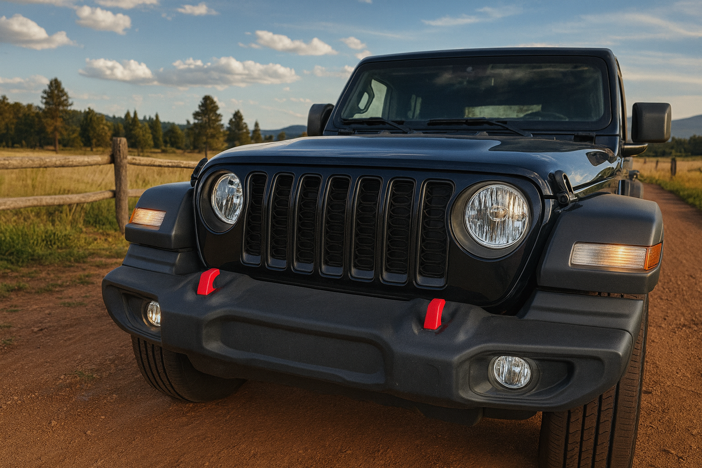 Snap-Fit Tow Hook Covers Compatible with 2018+ Jeep Wrangler (JL)