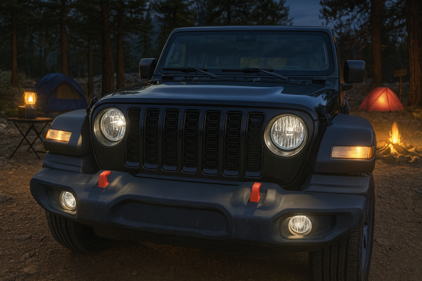 Snap-Fit Tow Hook Covers Compatible with 2018+ Jeep Wrangler (JL)