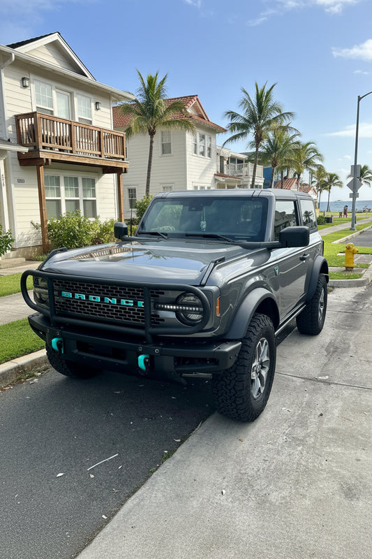 Snap-Fit Tow Hook Covers compatible with 2021+ Ford Bronco (Shackle Mount)