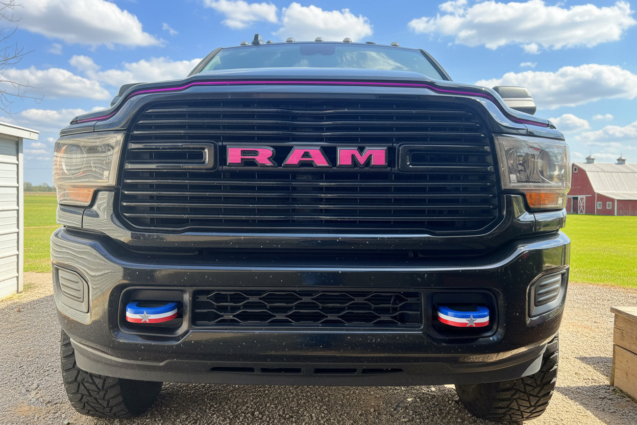 Snap-Fit Tow Hook Covers Compatible with 2019+ Ram 2500/3500