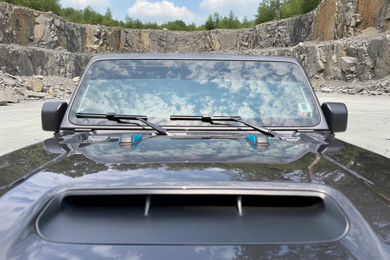 Windshield Rest Hood Accents compatible with Jeep JL Wrangler (2019+)